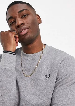 Серый свитшот с круглым вырезом Fred Perry