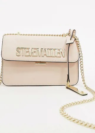 Белая сумка через плечо с логотипом и ремешком-цепочкой Steve Madden-Белый