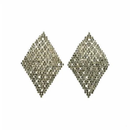 Серьги с подвесками Kalinka modern story, кристаллы Swarovski, мультиколор, белый
