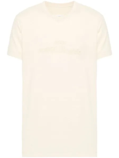 Maison Margiela футболка с вышитым логотипом, желтый