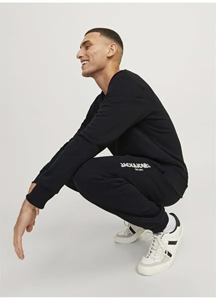Черные мужские спортивные штаны стандартного кроя JPSTGORDON JJGALE SEAT PANTS NAF Jack & Jones, черный