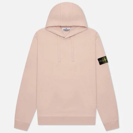 Мужская толстовка Stone Island Hoodie Garment Dyed, цвет розовый, размер XL