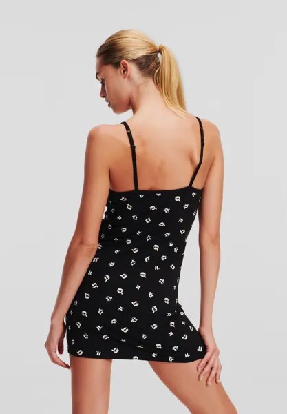 Ночная рубашка SLIP KARL LAGERFELD, черный