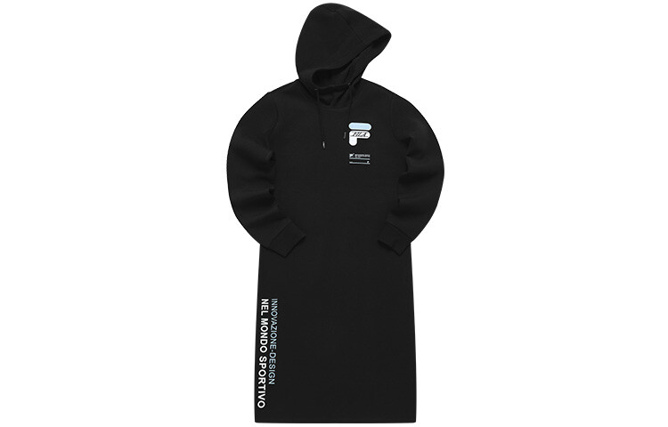 FILA Женское платье с длинными рукавами, цвет Black