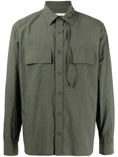 Craig Green рубашка с косым воротником и карманами