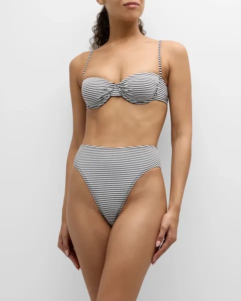 Бикини-топ The Miranda в полоску из коллаборации с Sofia Richie Grainge Solid and Striped, цвет Stripe Seersucker