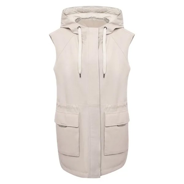 Кожаный жилет Brunello Cucinelli