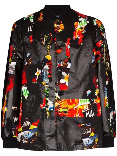 Comme Des Garçons Homme Plus бомбер с цветочным принтом