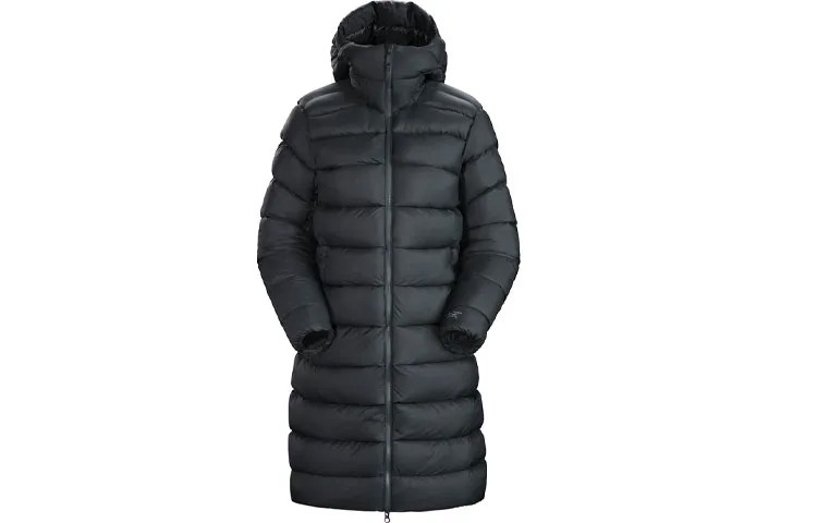 Женский пуховик Arcteryx, цвет Autumn leaf yellow/Wavelength