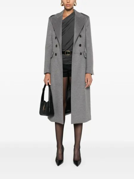 TOM FORD двубортное пальто, серый