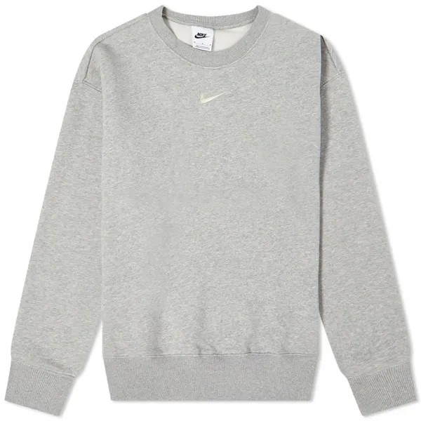 Толстовка Nike Phoenix Fleece Crew, светло-серый