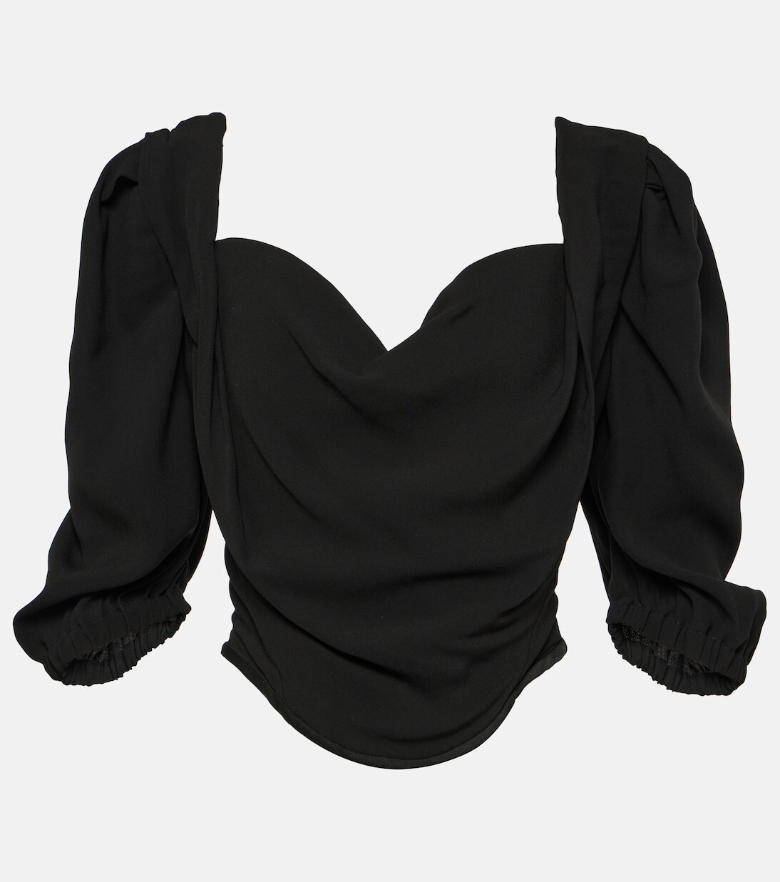 Корсетный топ из крепа Vivienne Westwood, черный