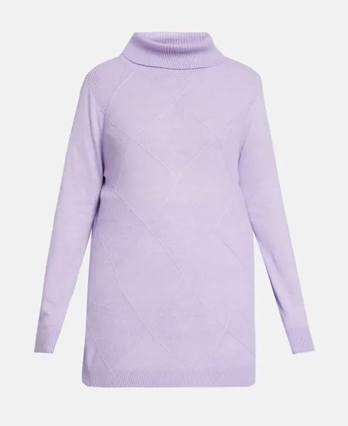 Пуловер с высоким воротником Ulla Popken, лиловый