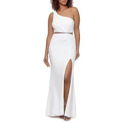 Женское белое вечернее платье макси Aqua с украшением 2 BHFO 6269