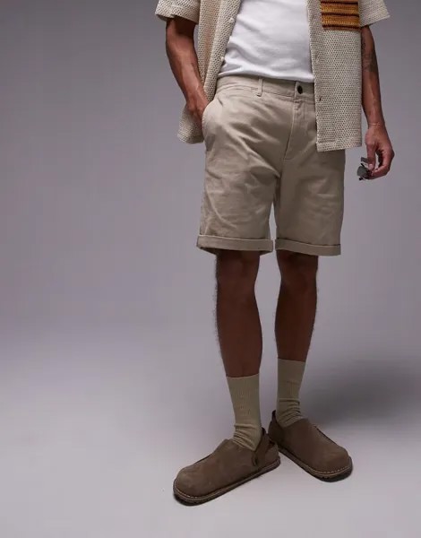 Темно-синие шорты чинос скинни Topman