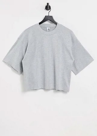 Серая oversized-футболка из органического хлопка & Other Stories-Серый