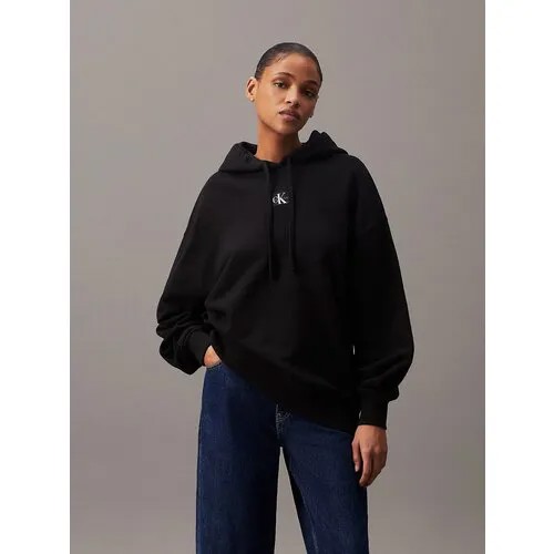 Худи Calvin Klein Jeans, размер XS, , черный