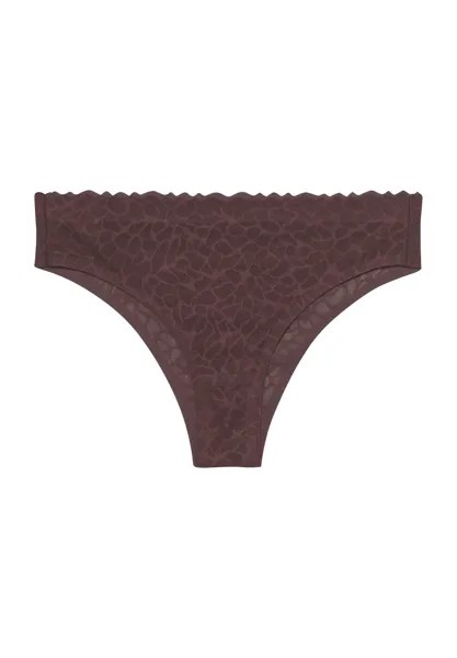 Женские кружевные бразильские трусы Zero Feel с гофрированным краем sloggi, цвет Ebony Brown