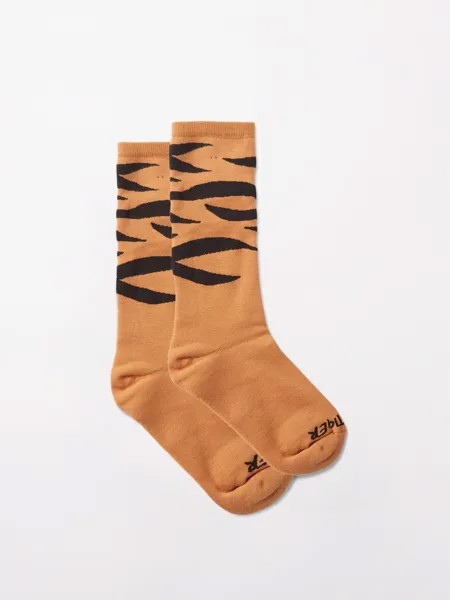 Иди и купи носки из смесового хлопка с изображением тигра Raey, оранжевый