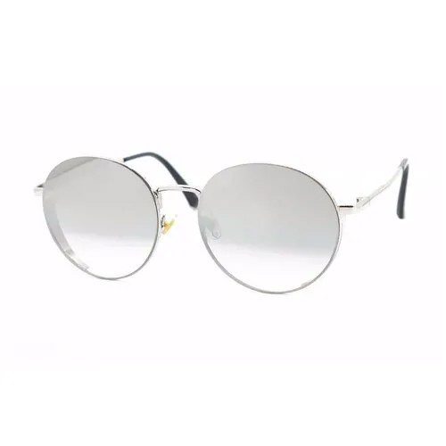 Солнцезащитные очки Premier, круглые, оправа: пластик, с защитой от УФ, градиентные, поляризационные, серый