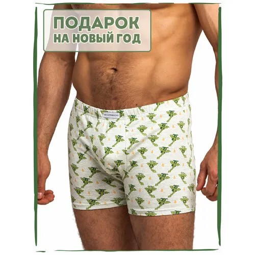 Трусы Мачо, размер 56, белый, оранжевый, зеленый