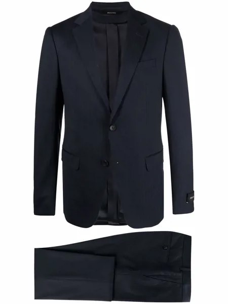 Z Zegna костюм в полоску с однобортным пиджаком