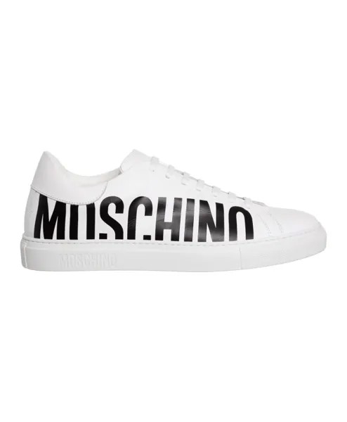 Монохромные кроссовки Serena с узором Moschino, белый