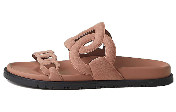Шлепанцы женские Hermès Extra, розовый
