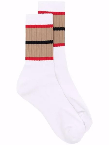 Burberry носки в рубчик в полоску Icon Stripe