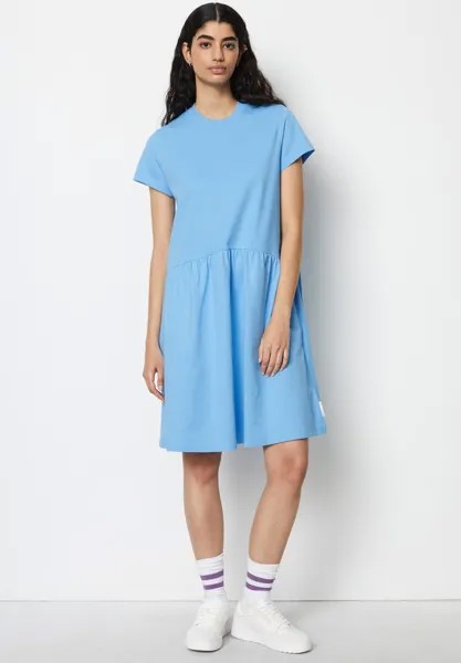 Платье из джерси ROUNDNECK VOLANT Marc O'Polo DENIM, светло-голубой