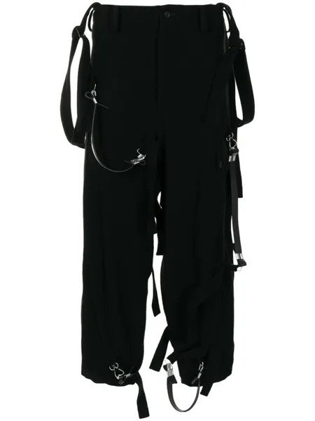 Брюки с подтяжками Yohji Yamamoto, черный
