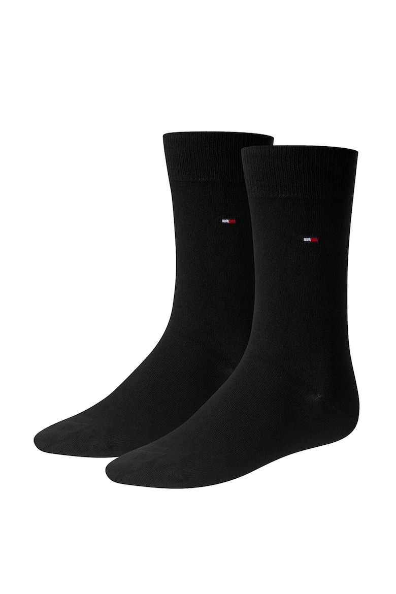 Носки длинные с логотипом - 2 пары Tommy Hilfiger, черный