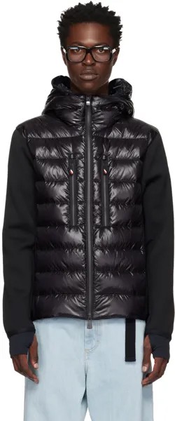 Черный пуховик с капюшоном Moncler Grenoble