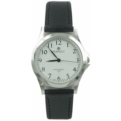 Perfect часы наручные, мужские, кварцевые, на батарейке, кожаный ремень, японский механизм GX017-005