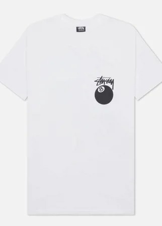 Мужская футболка Stussy 8 Ball Graphic Art, цвет белый, размер XS
