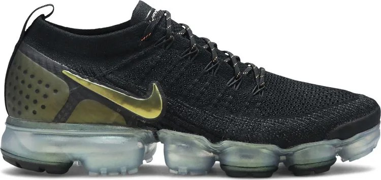 Кроссовки Nike Air VaporMax Flyknit 2 'Black Gold', золотой