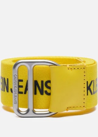 Ремень Calvin Klein Jeans Slider, цвет жёлтый, размер 100