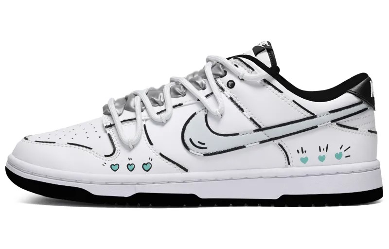 Кроссовки Nike Dunk Skateboarding Shoes Unisex Low-top University Blue/Black/White, синий