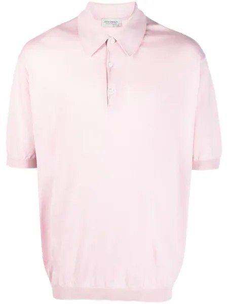 John Smedley рубашка поло с короткими рукавами, розовый