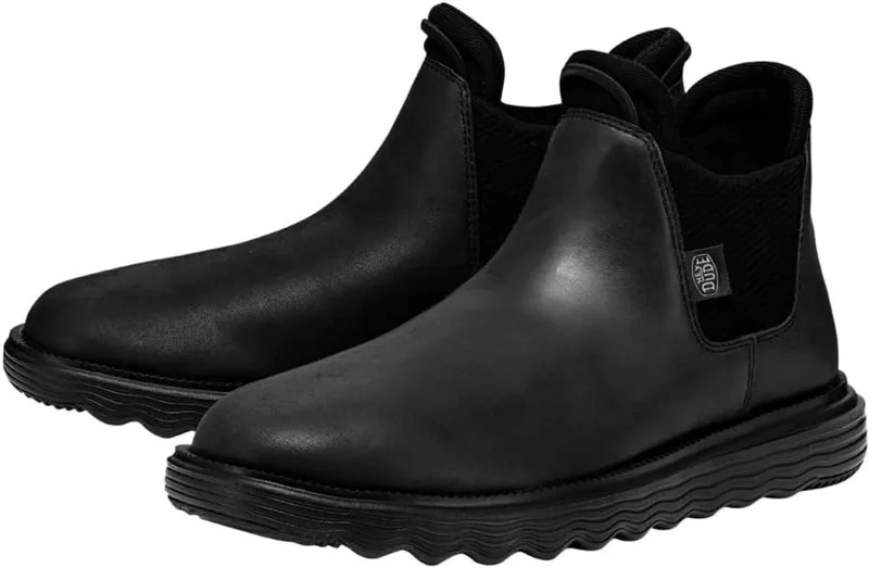 Ботинки Hey Dude Branson Craft Leather Boot, цвет Black/Black