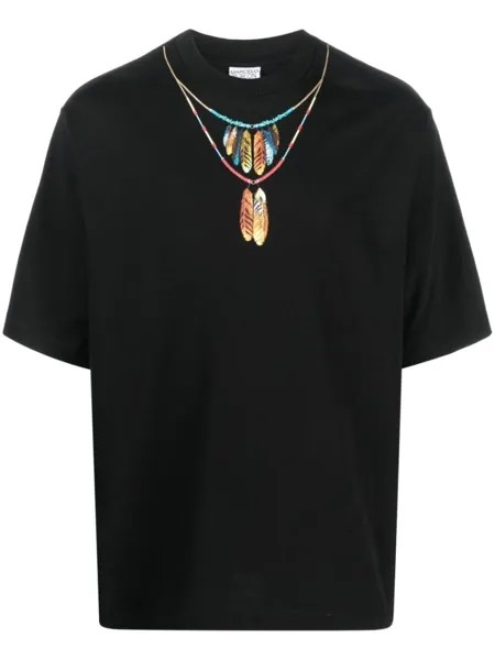 Футболка Feathers Necklace Marcelo Burlon County of Milan, черный