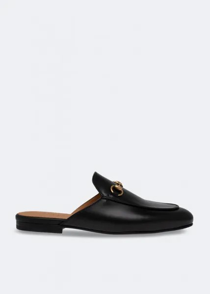 Мюли GUCCI Princetown backless loafers, черный