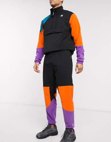 Черные флисовые джоггеры adidas Originals PT3-Черный