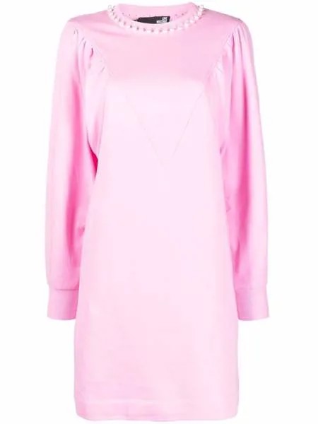 Love Moschino платье Pearls из джерси