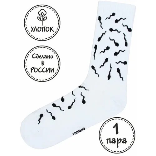 Носки Kingkit, размер 41-45, мультиколор, белый, черный