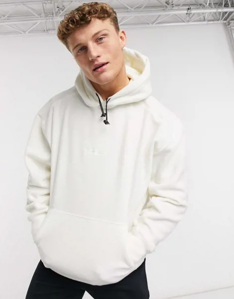 Худи светло-бежевого цвета из флиса Topman-Neutral