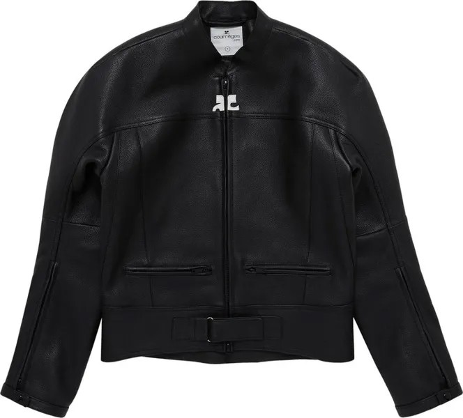 Куртка Courrèges Scuba Leather Bomber 'Black', черный