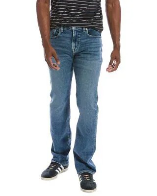 Классические прямые мужские джинсы 7 For All Mankind The Straight Squiggle Bayside, синие