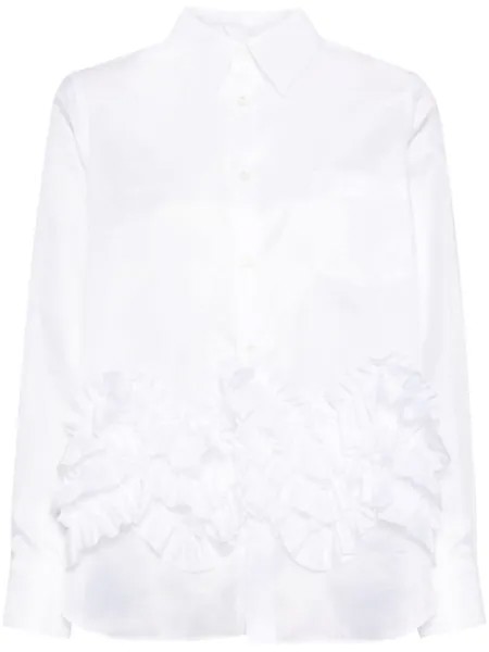 Comme Des Garçons Comme Des Garçons рубашка с оборками, белый