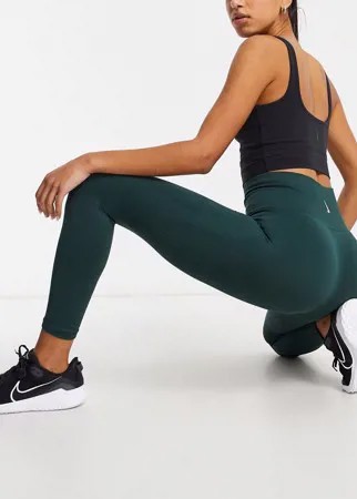 Зеленые бесшовные леггинсы длиной 7/8 Nike Yoga-Зеленый